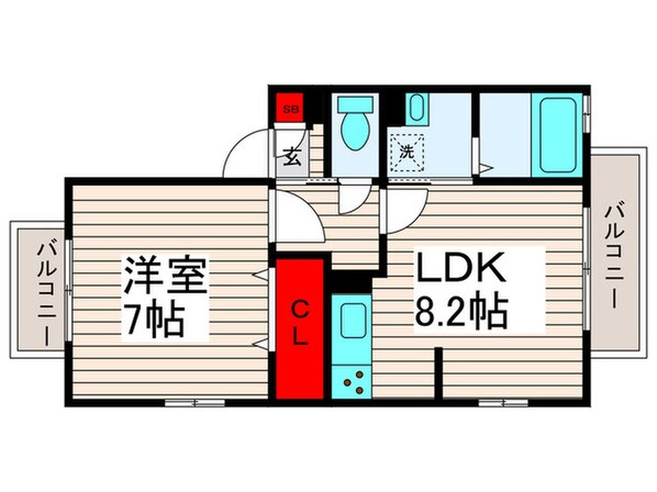 ＦＬＡＴ　ＴＥＮＪＩＮの物件間取画像